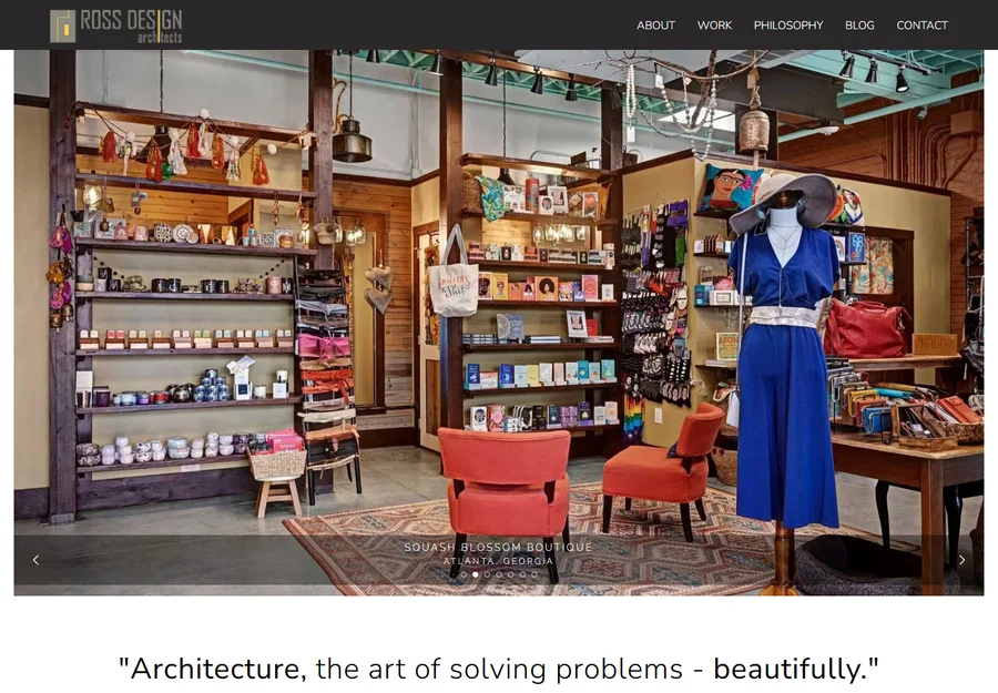 Ross Design Architects homepage